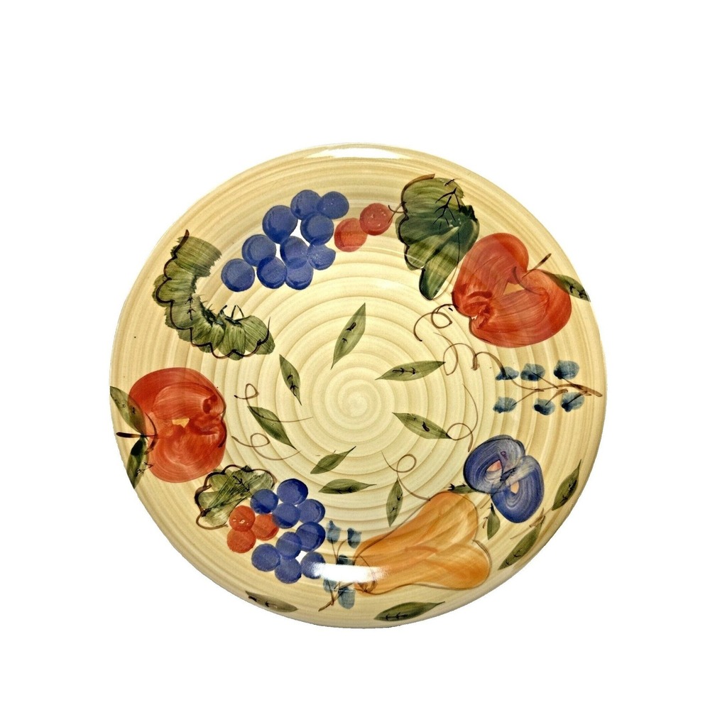 Alco Industries‎ Fruit Apple Grape Pear Ceramic Dinner Plate Farmhouse